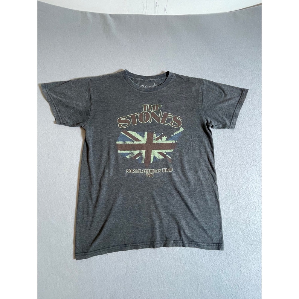 Bravado The Rolling Stones North American Tour 1981 Grey Graphic T-Shirt Small